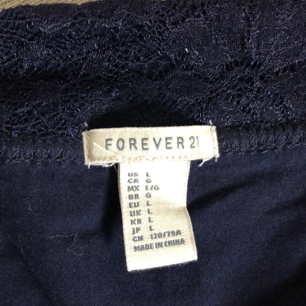 Forever 21 Navy Blue Skirt size 12 - Picture 8 of 8